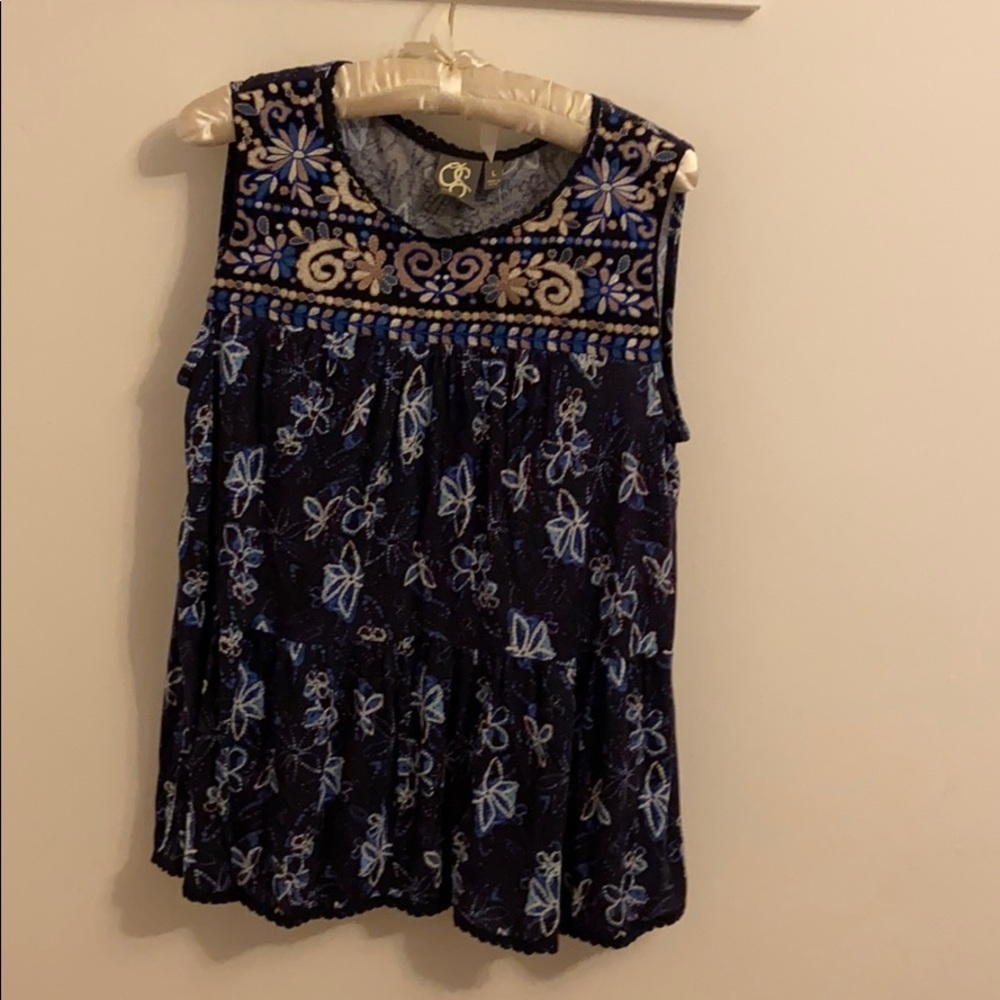 Anthropologie top with embroidery